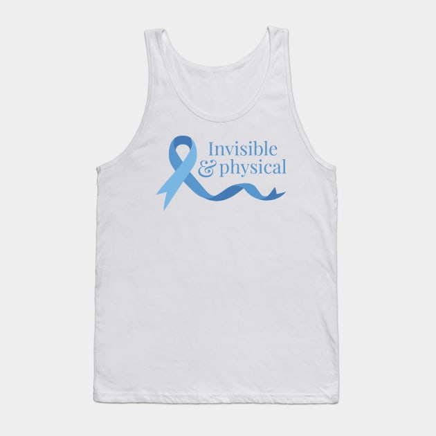 Invisible & Physical (Blue Ribbon) Tank Top by yourachingart